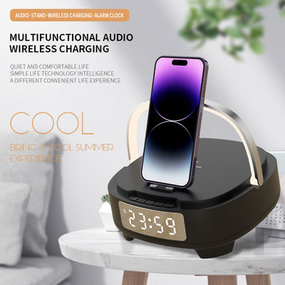 Rapide haut-parleur Bluetooth de type stéréo Chargeur Qi Horloge batterie de 3000 mAh