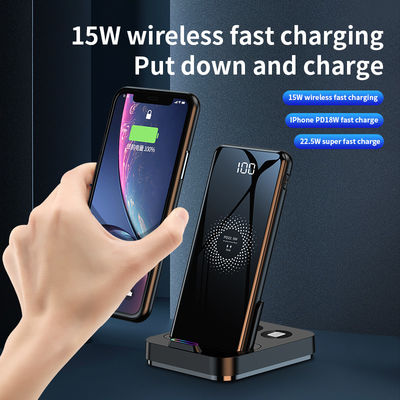 2 en 1 chargeur sans fil rapide Qi Power Bank 15W Multifonctionnel