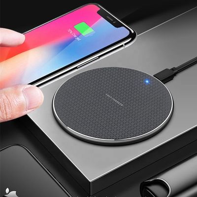 Chargeur sans fil Qi rapide en alliage d'aluminium