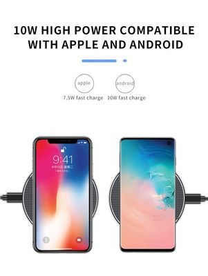 Chargeur sans fil Qi rapide en alliage d'aluminium