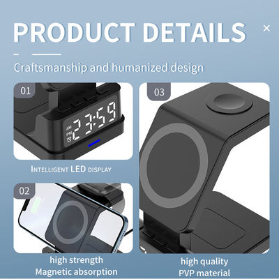 Rapide mobile Qi chargeur sans fil 15W 3 en 1 pour le téléphone de surveillance
