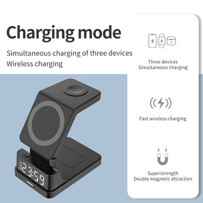 Rapide mobile Qi chargeur sans fil 15W 3 en 1 pour le téléphone de surveillance