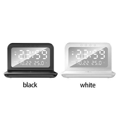 Logos personnalisé Chargeur téléphonique sans fil, Horloge numérique LED avec chargeur