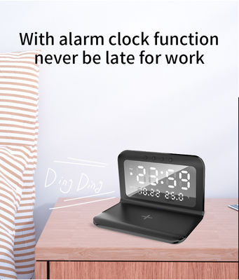 Logos personnalisé Chargeur téléphonique sans fil, Horloge numérique LED avec chargeur