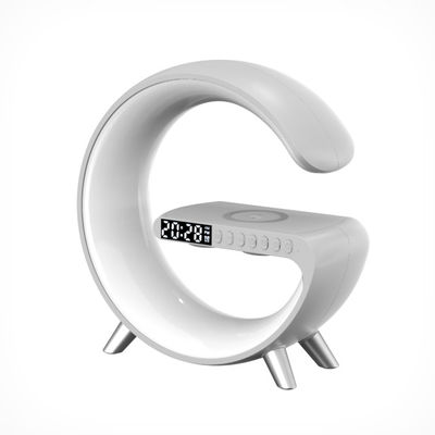 Fonction de sommeil haut-parleur Bluetooth sans fil Qi chargeur ABS avec lampe atmosphère