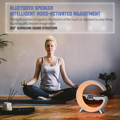 haut-parleur Bluetooth avec charge Qi, chargeur de lumière de nuit 15w
