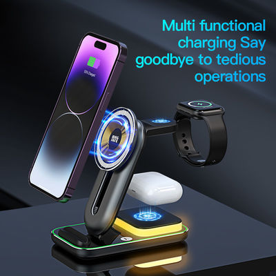 Chargeur sans fil Qi magnétique 4 en 1 court-circuit universel