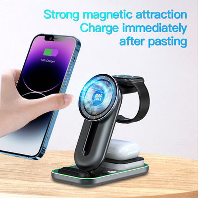 Chargeur sans fil Qi magnétique 4 en 1 court-circuit universel