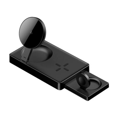 Chargeur sans fil Qi magnétique 3 en 1, base de charge sans fil pour Iphone 9V