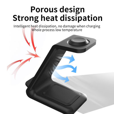 Chargeur sans fil multifonctionnel Qi 3 en 1 15w Pour Iphone Iwatch Type de support téléphonique