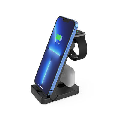 Chargeur sans fil portable 3 en 1 Qi 15w Charge rapide