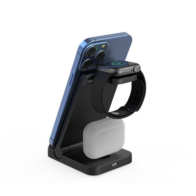 Chargeur sans fil portable 3 en 1 Qi 15w Charge rapide