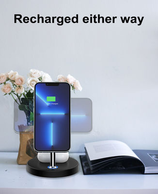 Chargeur magnétique portable certifié FCC, station de recharge sans fil 4 en 1 15w