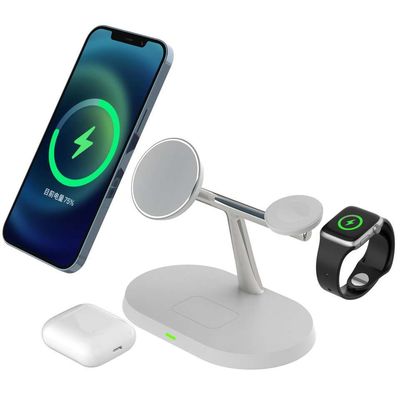 Station de recharge multi-fonction, chargeur sans fil rapide ABS Qi