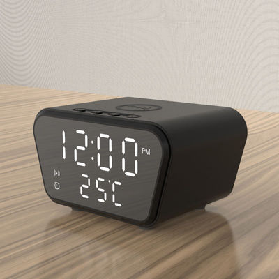 Le chargeur sans fil Qi est certifié ROHS Alarme d'horloge 253g Avec charge rapide