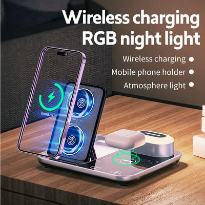 Dimming rapide Qi chargeur sans fil Dock Stand 15W Haute efficacité