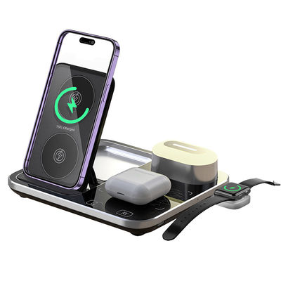 Dimming rapide Qi chargeur sans fil Dock Stand 15W Haute efficacité