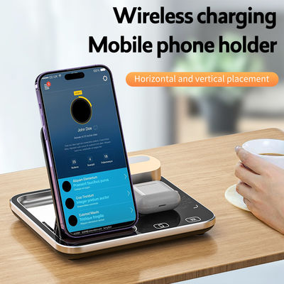 Dimming rapide Qi chargeur sans fil Dock Stand 15W Haute efficacité