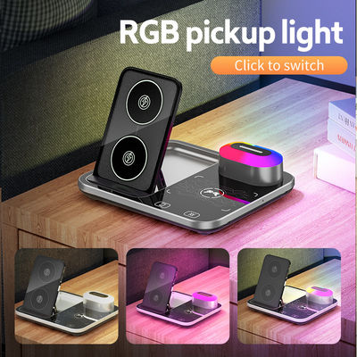 Dimming rapide Qi chargeur sans fil Dock Stand 15W Haute efficacité