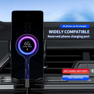 Chargeur sans fil Qi Porteur de téléphone pour voiture, chargeur Qi monture 97g