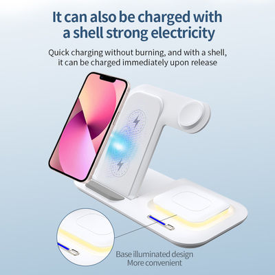 LED ABS Magnétique 5 en 1 Chargeur sans fil Fonction de lumière nocturne Utilisation Apple