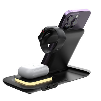 ABS Charge rapide Qi magnétique Stand de charge sans fil 9V Pour Apple