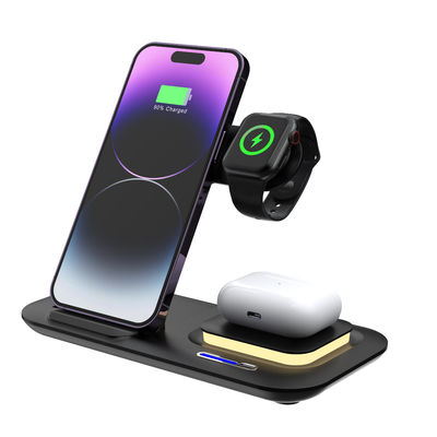 ABS Charge rapide Qi magnétique Stand de charge sans fil 9V Pour Apple