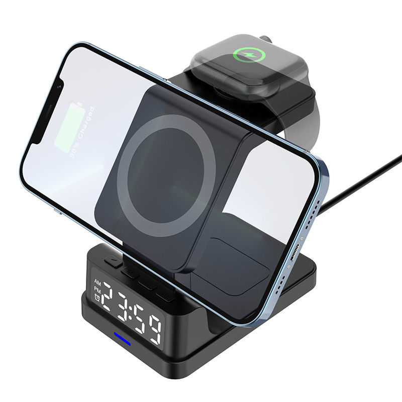 Rapide mobile Qi chargeur sans fil 15W 3 en 1 pour le téléphone de surveillance